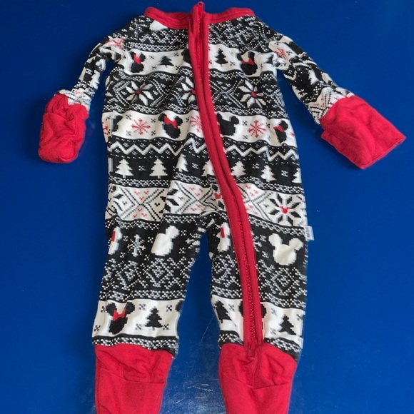 Little Sleepies Other - VGUC Fair Isle Mickey zippy, preemie size